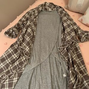 Open poncho and shirt